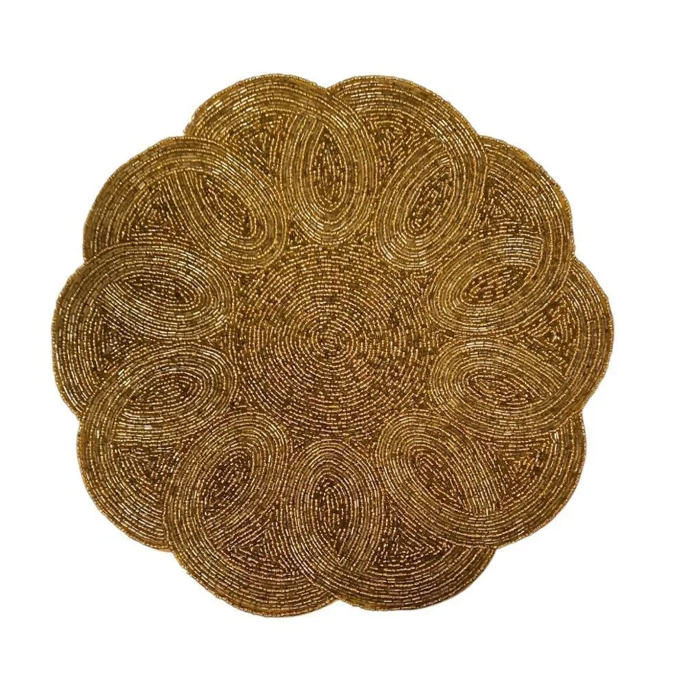 Tahari Gold Beaded Charger 15